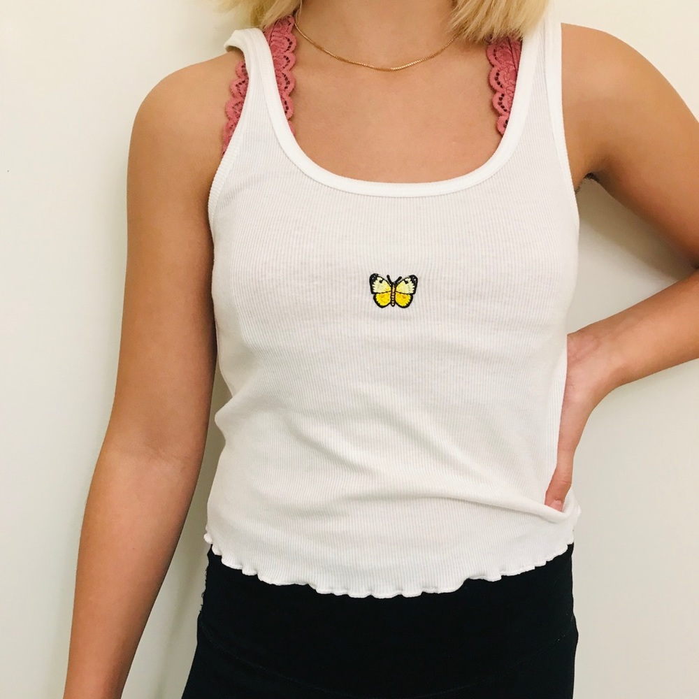 cute butterfly tank top